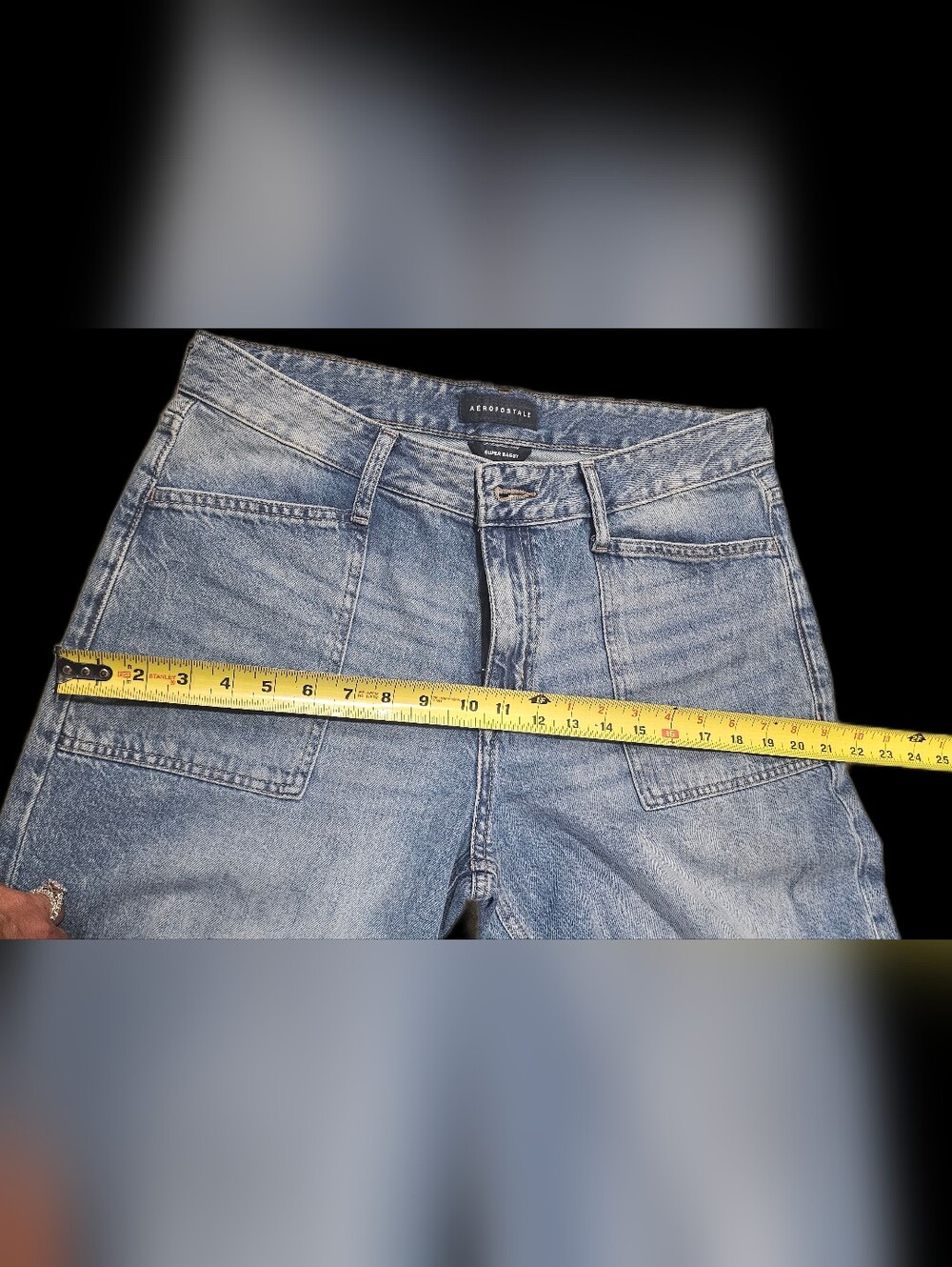 Aeropostale Women's Light Blue Washed Jeans - Super Baggy - Picture 5 of 10